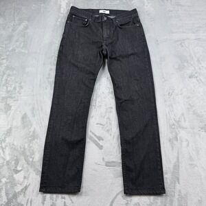Spoke Build B Selvedge Jeans Mens 30 Black Straight Raw Denim Made in Romania